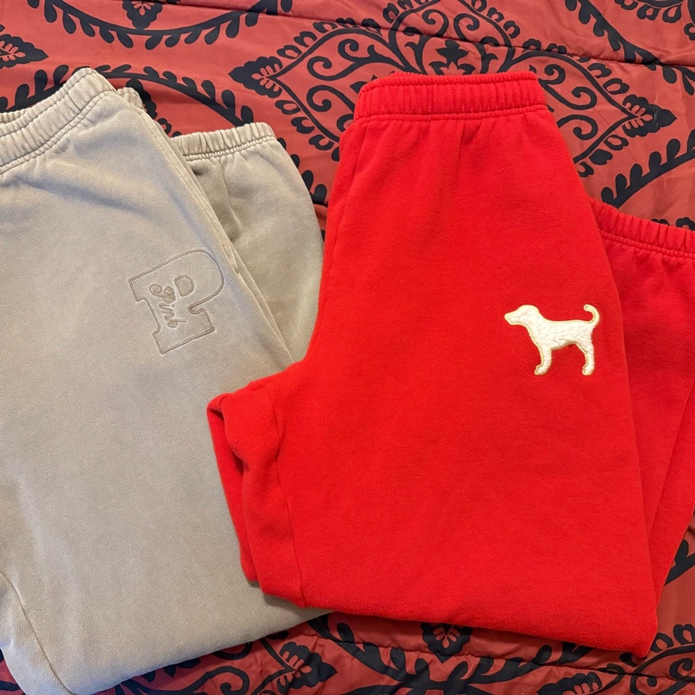2 pair PINK Victoria's Secret joggers